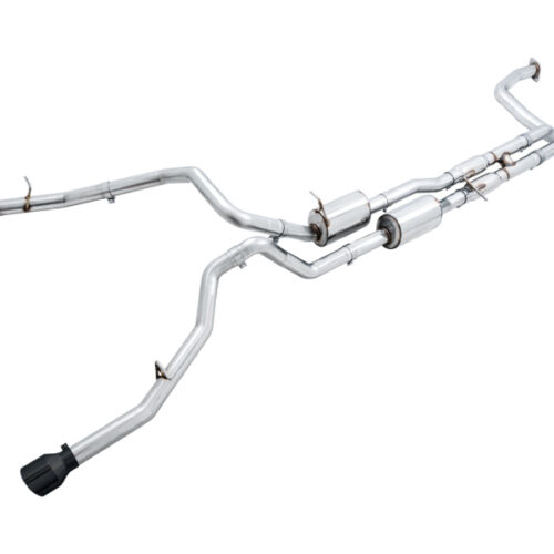 AWE Tuning Cat-Back Exhaust - Diamond Black Tips for 2021 RAM 1500 TRX 0FG