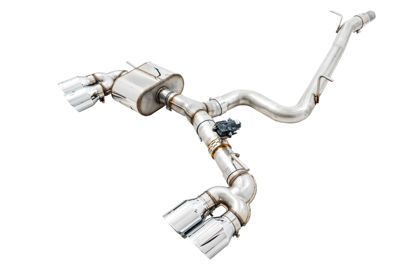 AWE Tuning SwitchPath Exhaust w/Chrome Silver Tips 102mm for Mk7 Golf R