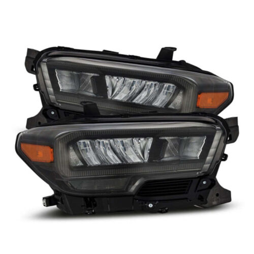 AlphaRex 16-23 Toyota Tacoma LUXX-Series LED Crystal Headlights - Alpha-Black - Image 5