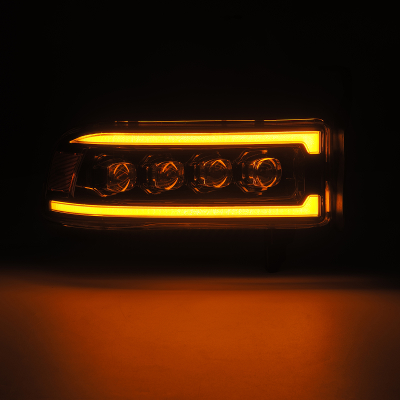 AlphaRex 94-01 RAM 1500 NOVA LED Proj Headlights Alpha-Blk w/Activ Light/Seq Signal/SB DRL - Image 4