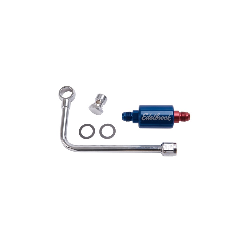 Edelbrock Chromed Steel Fuel Line and Filter Kit Fo Eps Carbs - Image 2