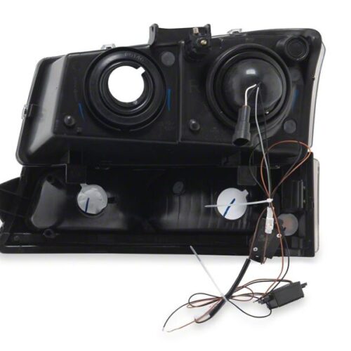 Raxiom for 2003-2006 Chevrolet Silverado 1500 LED LightBar OE Proj Headlights/Bumper Lights- Black - Clear - Image 3