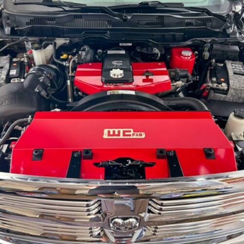 Wehrli 13-18 Cummins Fabricated Aluminum Radiator Cover - Gloss White - Image 5