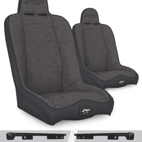 PRP Jeep Wrangler JK/JKU Daily Driver High Back Suspension Seats Kit (Pair) - Gray