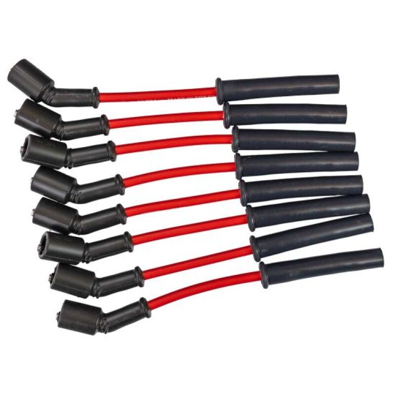 Moroso 99-13 GM LS/LQ 4.8/5.3/5.7/6.0/6.2L Ultra 350 8mm Multi-Angle Boot Spark Plug Wire Set - Red - Image 2