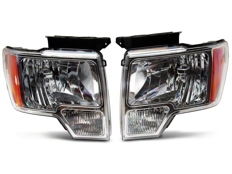 Raxiom for 2009-2014 Ford F-150 Axial OEM Style Rep Headlights- Chrome Housing (Clear Lens) - Image 2