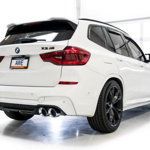 AWE Tuning SwitchPath Axle-Back Exhaust - Chrome Silver Tips for 20-25 BMW X3 M/M Comp (F97) AWD - Image 3