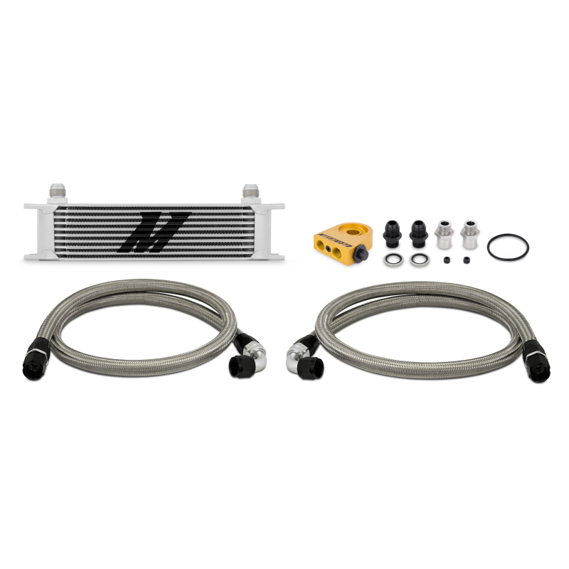 Mishimoto Universal Thermostatic 10 Row Oil Cooler Kit - Silver - Image 2