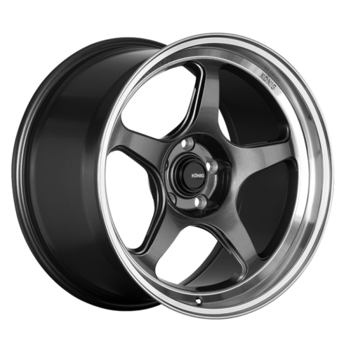 Konig Hyperspec 18x8.5 5X114.3 ET35 Anthracite Metallic Wheel w/ Mirror Machined Lip - Image 2