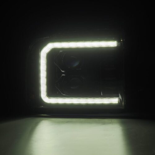 AlphaRex 05-07 Ford Super Duty/Excursion LUXX-Series LED Projector Headlights - Alpha-Black - Image 3