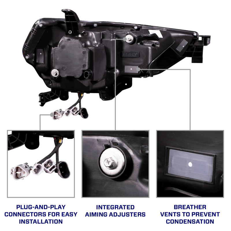 Form Lighting 2014-2024 Toyota 4Runner Sequential LED Projector Headlights (Pair) - Image 6