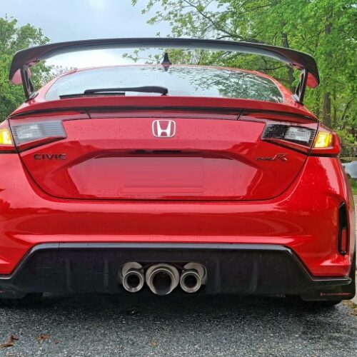 Rally Armor 23-26 Honda Civic Type R Black Mud Flap White Logo - Image 6