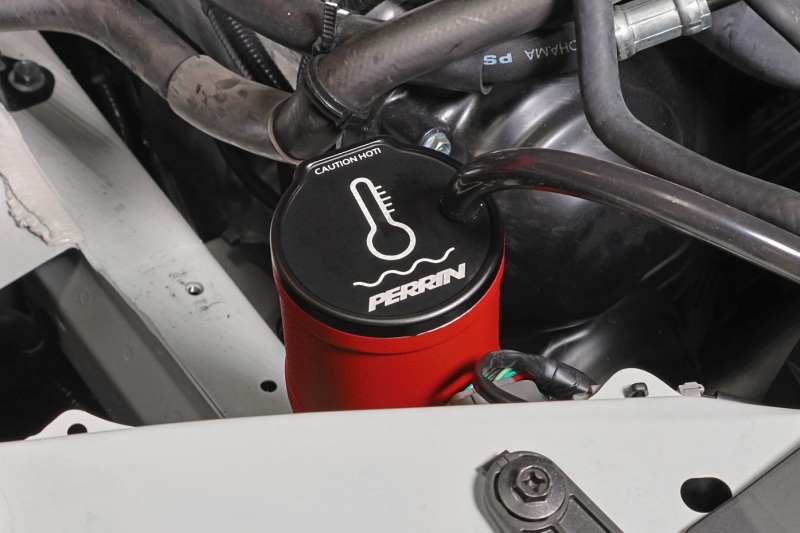 PERRIN 02-26 Subaru WRX / 04-21 STI / 13-26 BRZ/GR86/FRS/86 Coolant Overflow Tank - Red - Image 7