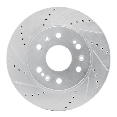 DFC 05-20 Cadillac Escalade Front Left Drilled & Slotted Silver Brake Rotor