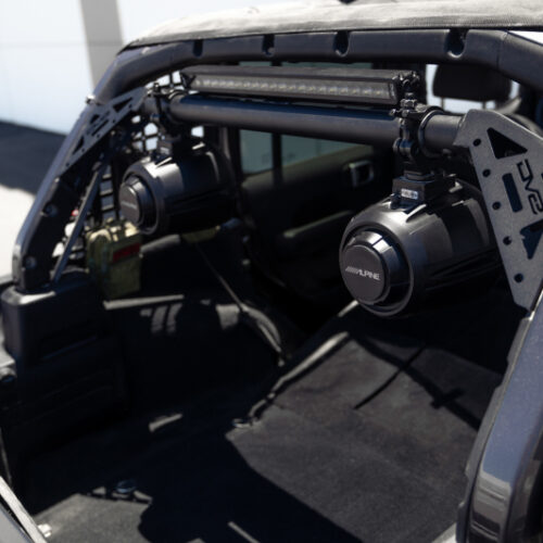 Alternative view of DV8 Offroad 18-23 Jeep Wrangler JL 4-Door Speaker/Light Bar Mount