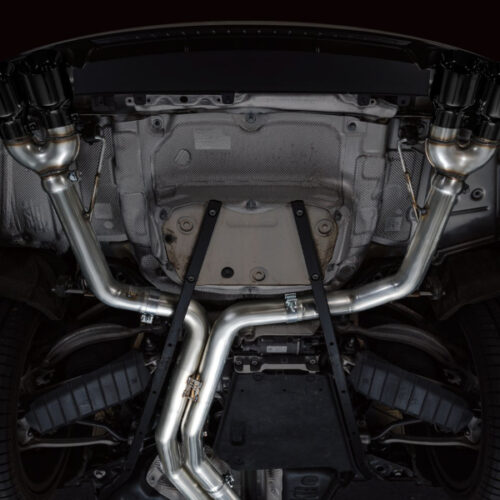 AWE Tuning Track Edition Exhaust - Diamond Black Tips for 19-23 Audi C8 S6/S7 2.9T V6 AWD - Image 3