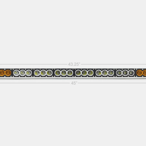 Cali Raised 43 Amber/White Dual Function Led Bar - Dual Function Wire Harness/SQ Dual Function Swit