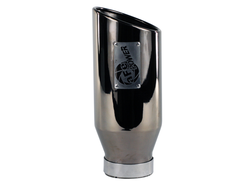 aFe Power MACHForce XP Exhausts Tips SS-304 EXH Tip 4In x 6Out x 15L Bolt-On (blk chrome) - Image 3