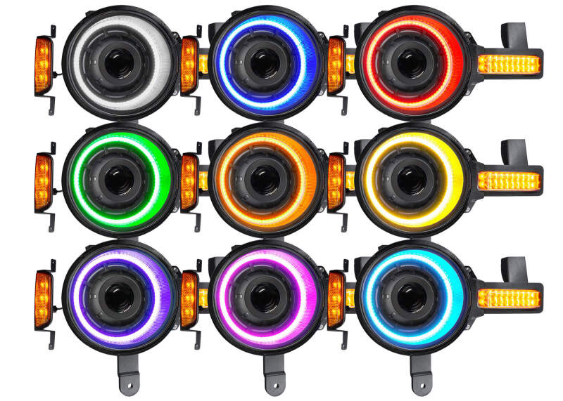 Oracle 2021+ Ford Bronco Oculus Bi-LED Projector Headlights - ColorSHIFT LED - Image 9