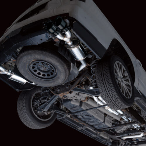 AWE Tuning Exhaust System w/ 5in Diamond Blk Tips for 2021+ Cadillac Escalade 6.2L 0FG Dual Exit - Image 4