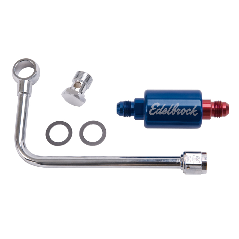 Edelbrock Chromed Steel Fuel Line and Filter Kit Fo Eps Carbs - Image 5