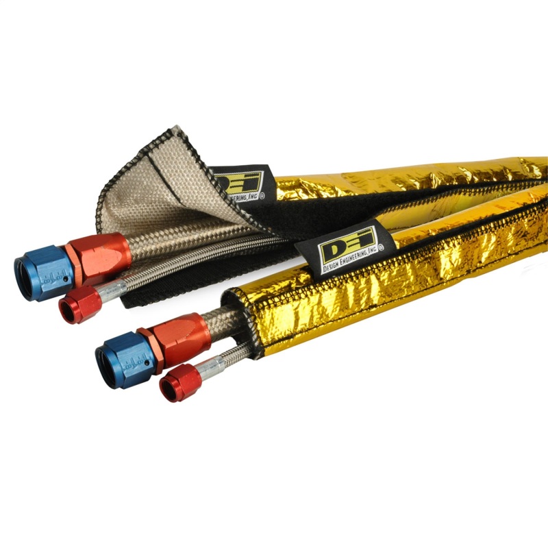DEI Heat Shroud 1/2in to 1-1/4in I.D. x 3ft - Gold - Image 10