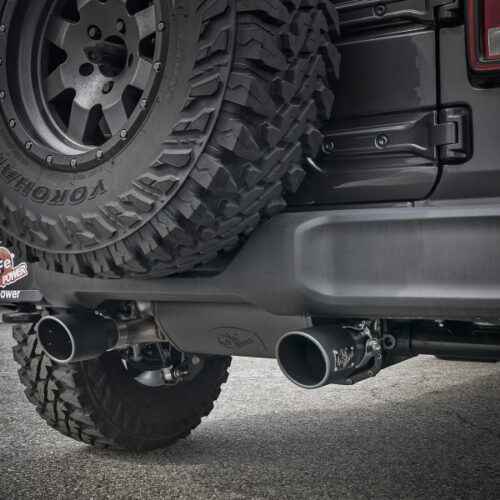 aFe Power Rebel Series 2.5in 409 SS Axle-Back Exhaust w/ Black Tips 2018+ Jeep Wrangler (JL) V6 3.6L - Image 8