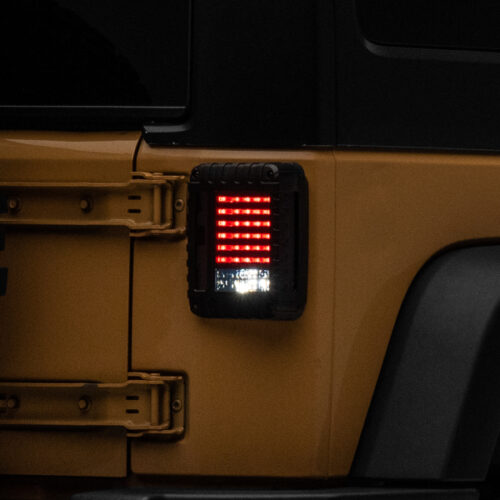 Raxiom for 2007-2018 Jeep Wrangler JK LED Tail Lights- Black Housing (Smoked Lens) - Image 3