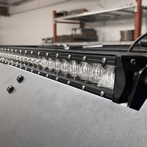 Cali Raised 40 Cut-Out Prinsu Roof Rack Slim Led Light Bar Bracket Kit - W/ 42 Inch Slim Led Light