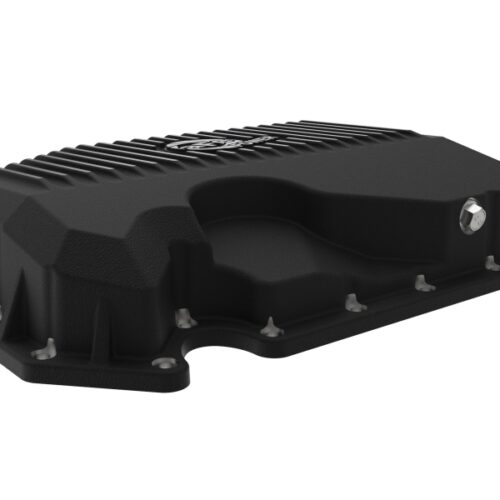aFe Power 05-19 VW 1.8L/2.0L w/o Oil Sensor Engine Oil Pan Black POWER Street Series w/ Machined Fins - Image 6