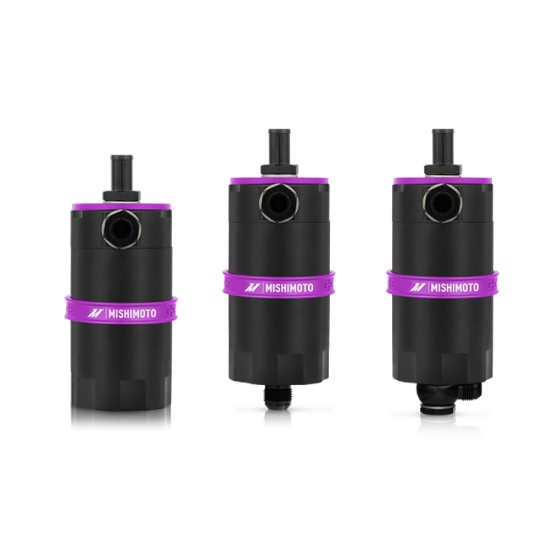 Mishimoto Universal Baffled Oil Catch Can - Purple - Image 8