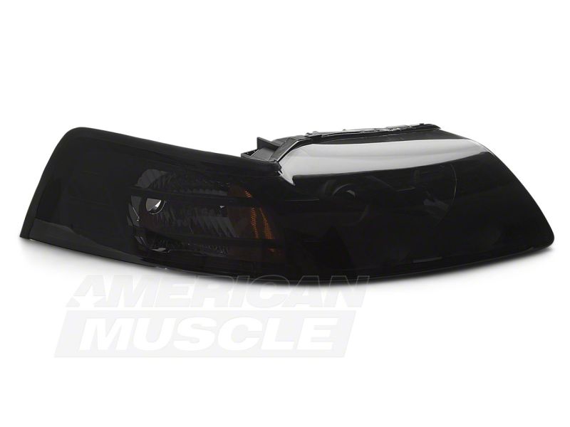 Raxiom for 1999-2004 Ford Mustang Axial Series Projector Headlights- Black Housing (Smoked Lens) - Image 2