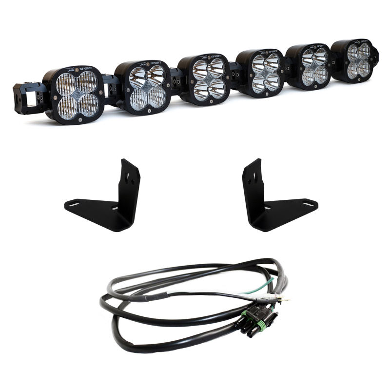 Baja Designs for 2021+ Ford Bronco 6 XL Linkable Light Bar Kit Steel Bumper Mount w/Upfitter