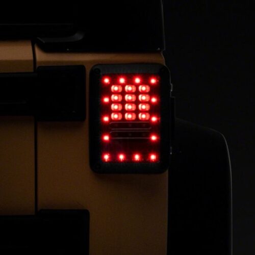 Raxiom for 2007-2018 Jeep Wrangler JK Axial Series LED Tail Lights- Black Housing (Clear Lens) - Image 8