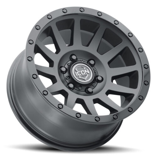 ICON Compression 18x9 6x5.5 0mm Offset 5in BS 106.1mm Bore Double Black Wheel - Image 6