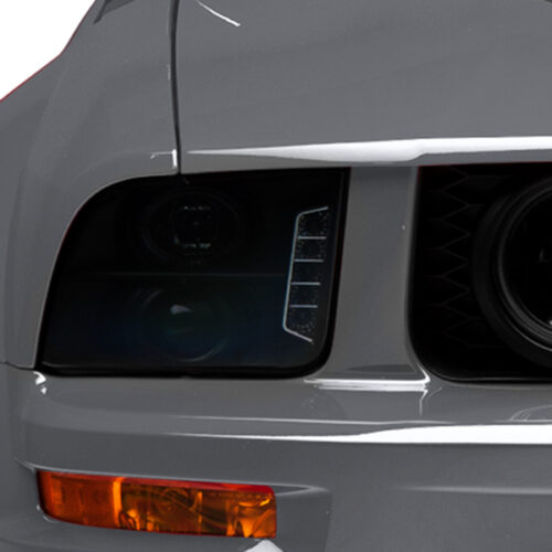 Alternative view of Raxiom for 2005-2009 Ford Mustang w/ Halogen LED Halo Prjctr Headlights-Blk Hsng(Smoked Lens Exclude GT500)