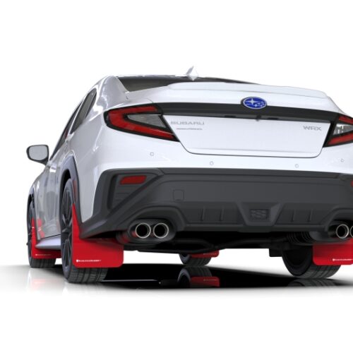 Alternative view of Rally Armor 22-26 Subaru WRX Red UR Mud Flap w/White Logo