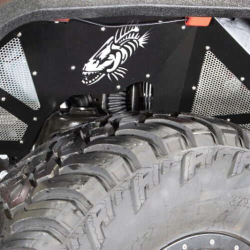 Fishbone Offroad 2018+ Jeep Wrangler JL Front Pair Aluminum - Black Powdercoat Inner Fenders - Image 5