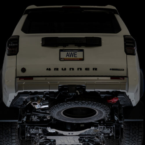 Alternative view of AWE Tuning Cat-Back Exhaust w/ BashGuard for 2024+ Toyota Land Cruiser / 2025+ Toyota 4Runner 0FG