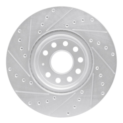 R1 Concepts for 05-25 Audi A3 Quattro Front Right Drilled & Slotted Silver Brake Rotor - Image 5