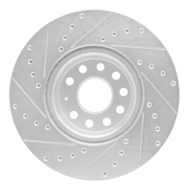 R1 Concepts for 05-25 Audi A3 Quattro Front Right Drilled & Slotted Silver Brake Rotor - Image 5