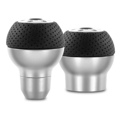 Alternative view of Momo ALUAIR Race Shift Knob - Aluminum, Black Airleather Insert