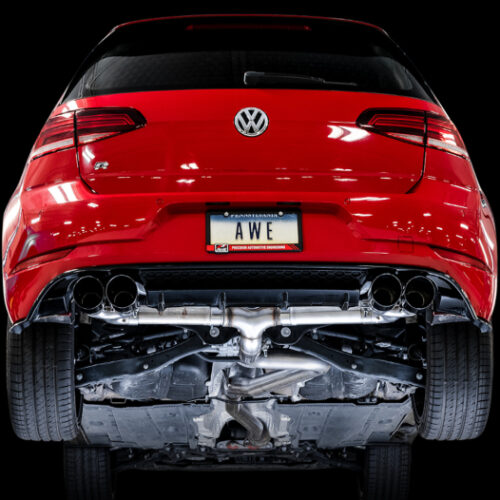 Alternative view of AWE Tuning Track Edition Exhaust - Diamond Black Tips (102mm) for 15-17 Volkswagen Golf R MK7