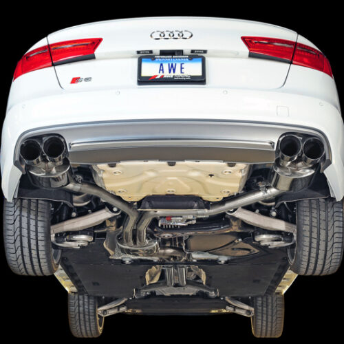 AWE Tuning Touring Edition Exhaust - Diamond Black Tips for Audi C7 / C7.5 S6 4.0T - Image 4