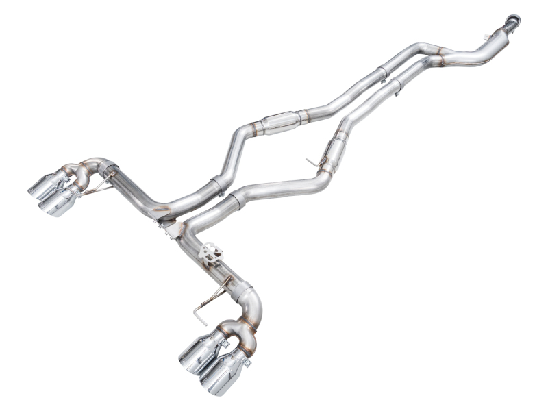 AWE Tuning Track Edition Exhaust - Chrome Silver Tips for 22-26 BMW M240i (G42)