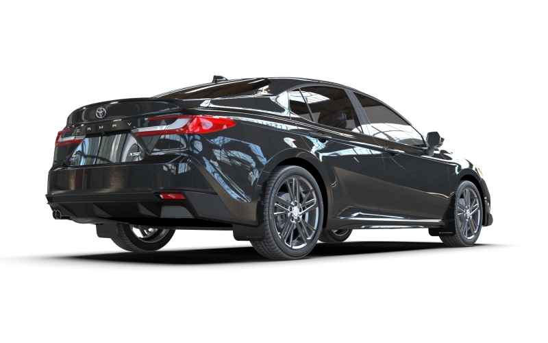 Rally Armor 25-26 Toyota Camry Basic Black Mud Flap Black Logo - Image 3