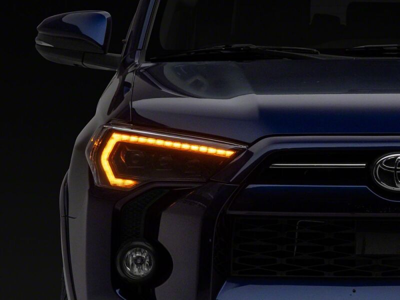 Raxiom for 2014-2024 Toyota 4Runner CXR Series LED Headlights with Amber DRL- Black Housing- Clear Lens - Image 2
