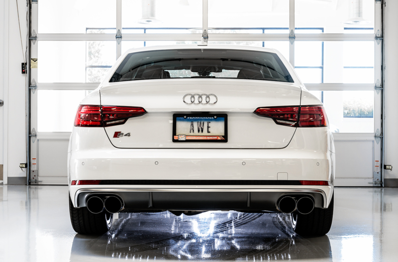 AWE Tuning SwitchPath Exhaust - Non-Resonated (Black 102mm Tips) for Audi B9 S5 Sportback - Image 6