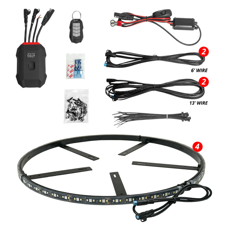 XK Glow XKmax RGBW Wheel Ring Light Kit - Image 2