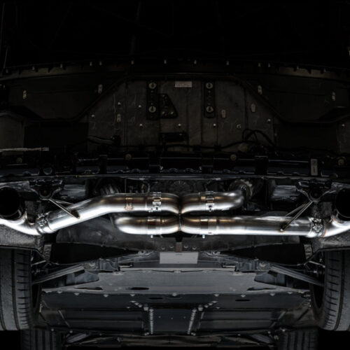 AWE Tuning Track Edition Exhaust - Quad Diamond Black Tips for 2020 Chevrolet Corvette (C8) - Image 7